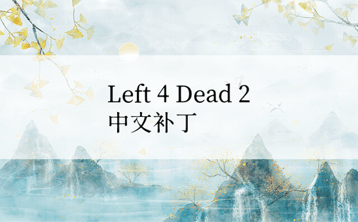 Left 4 Dead 2 中文补丁